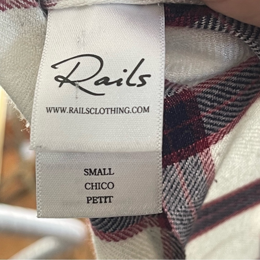 Rails Rails Hunter Plaid Shirt Size Small - image 7